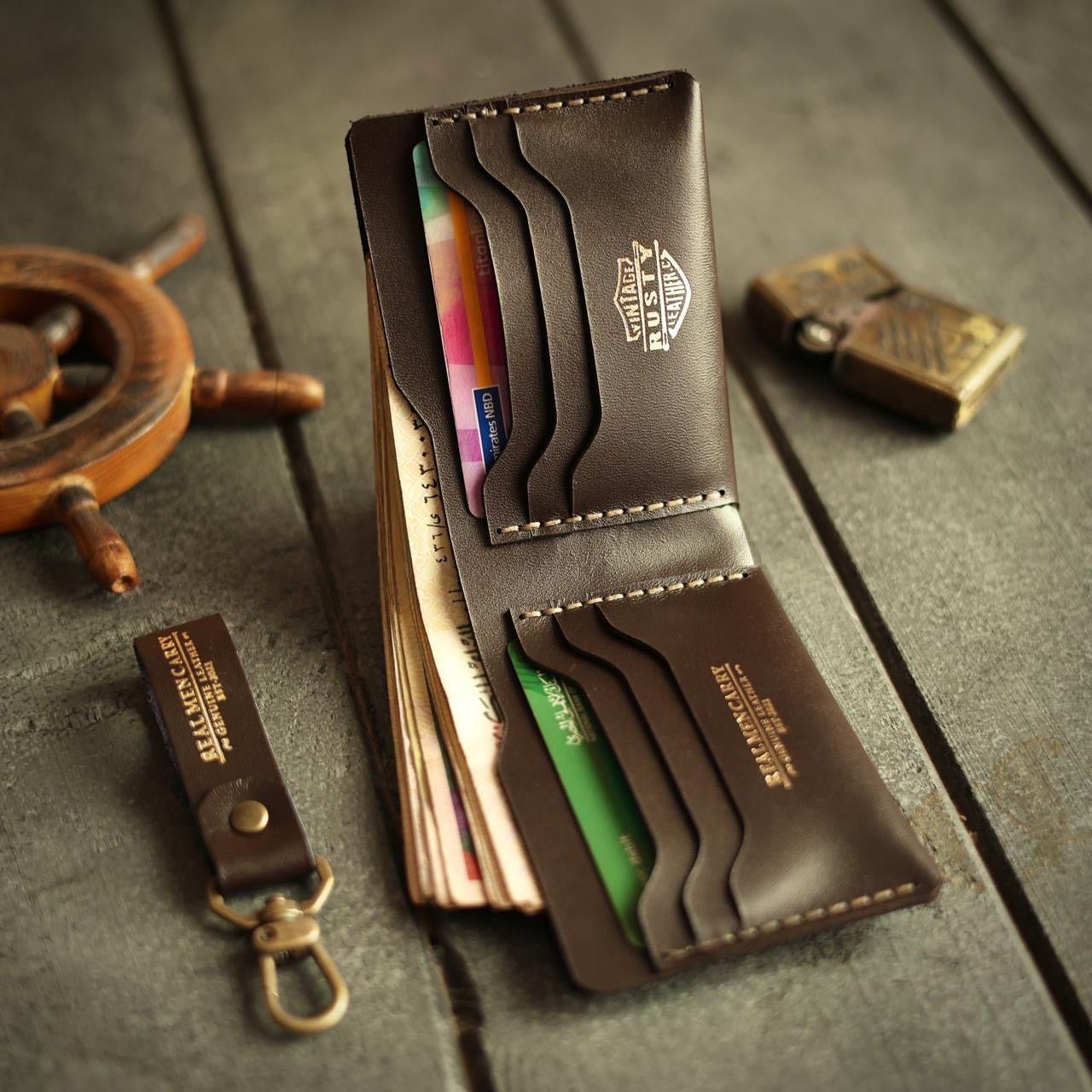 Nubak buck wallet “cow leather” – Rusty leather c