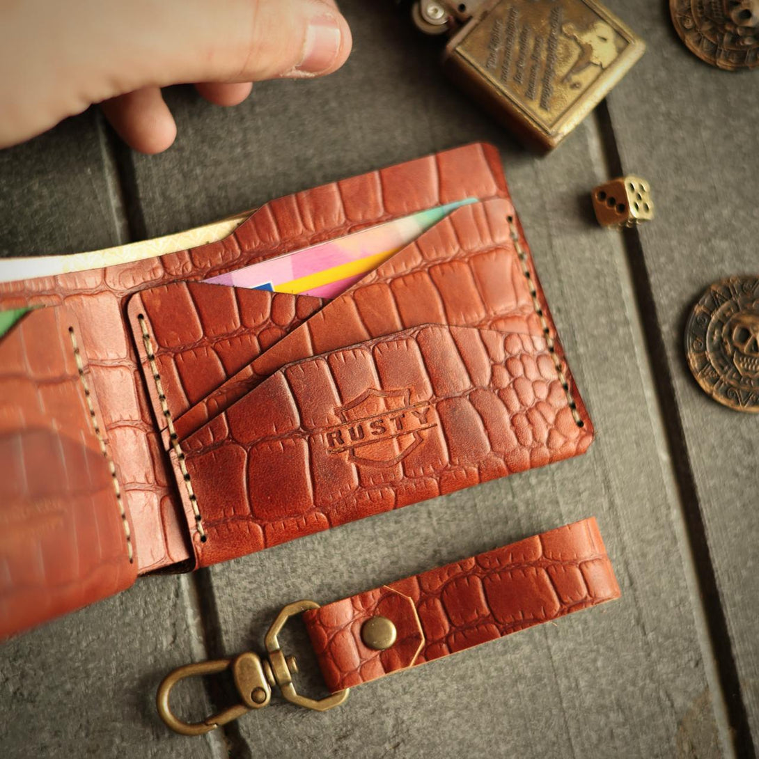 Croco Elegant box “Cow pullup leather “ – Rusty leather c