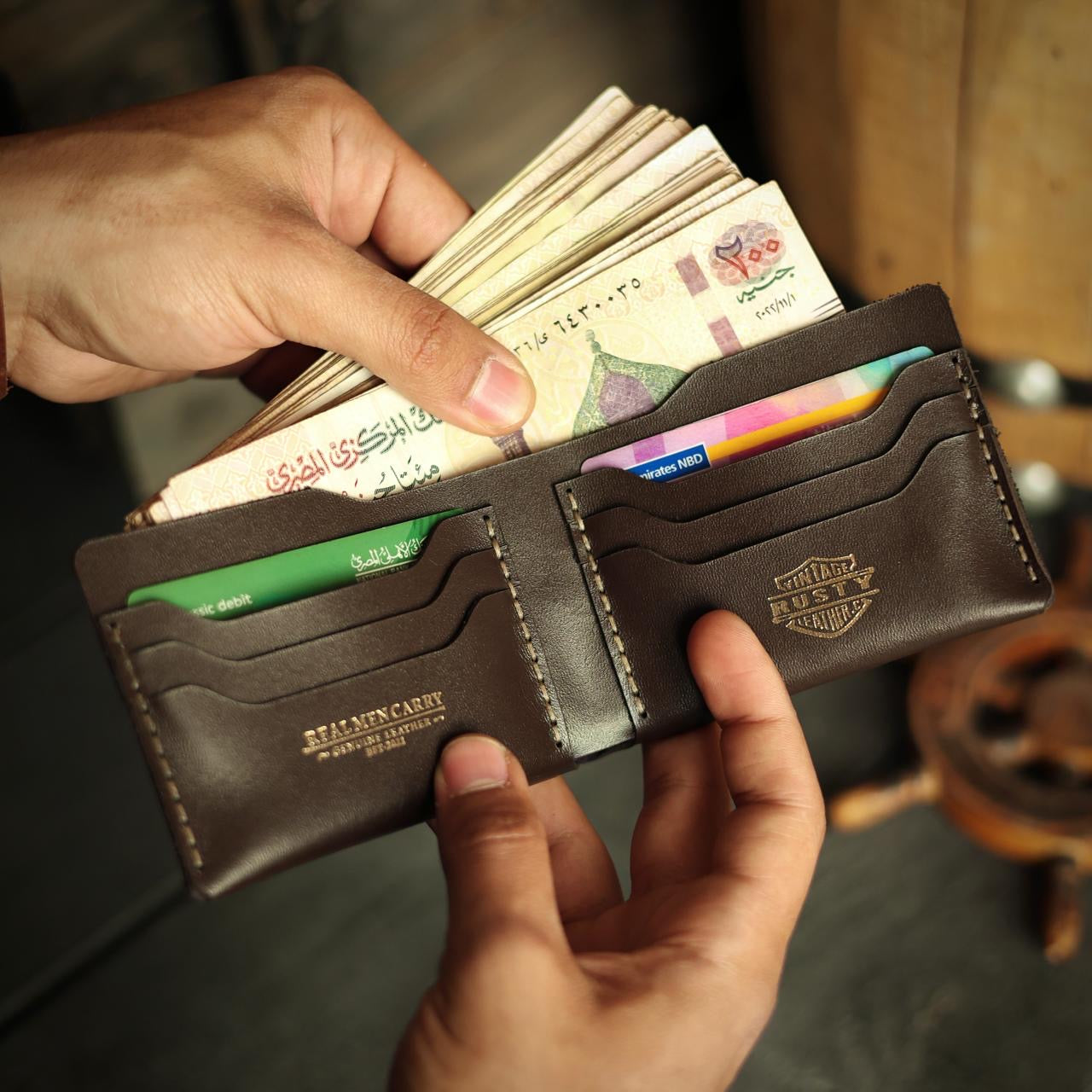 Nubak buck wallet “cow leather” – Rusty leather c