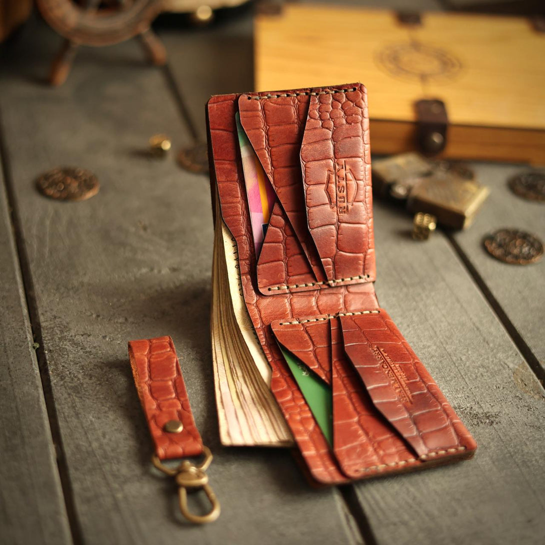 Crococow Croco Elegant box “Cow pullup leather “ – Rusty leather c