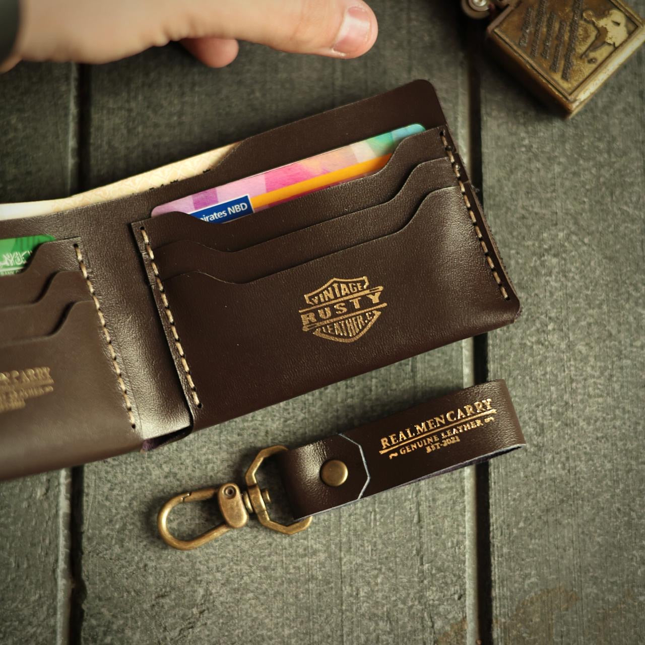 Nubak buck wallet “cow leather” – Rusty leather c