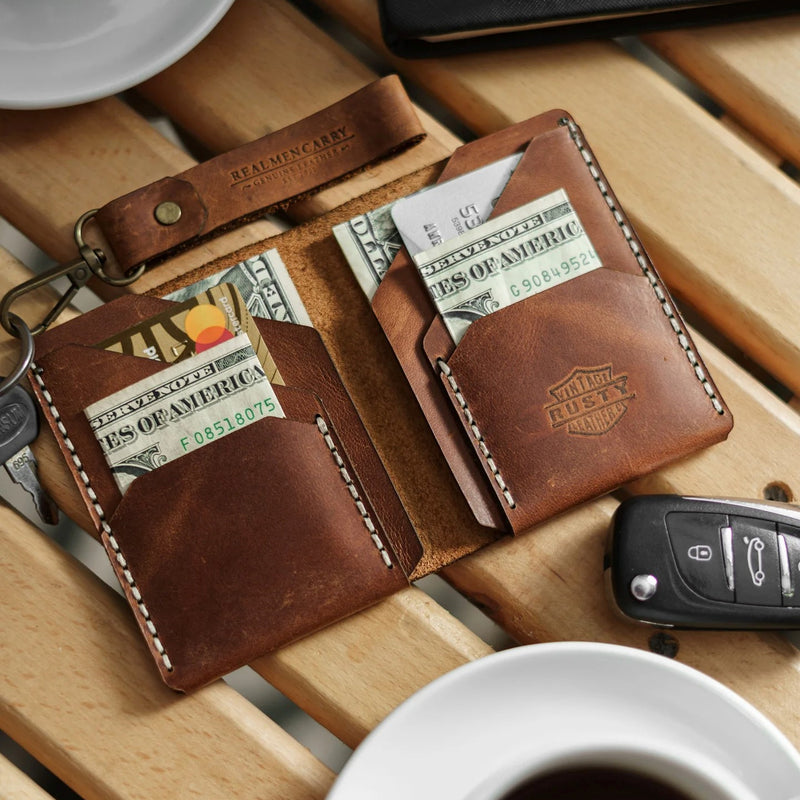 Insider wallet -“Cow Pull up leather”