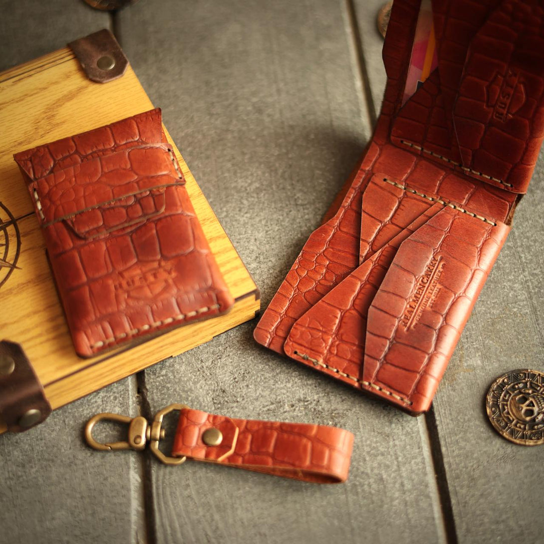 Crococow Croco Elegant box “Cow pullup leather “ – Rusty leather c
