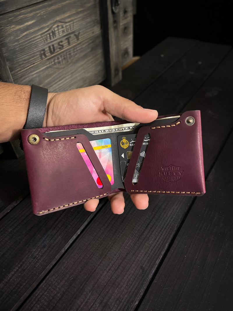 Jack-wallet “Cow pull up leather”