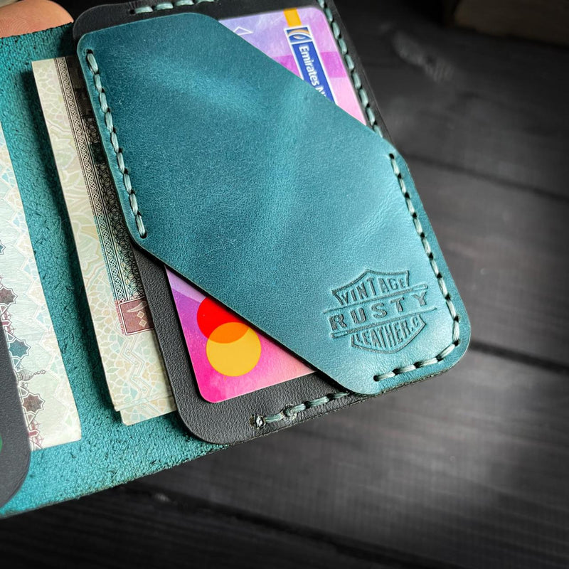 Diamond wallet - Cow pull-up leather