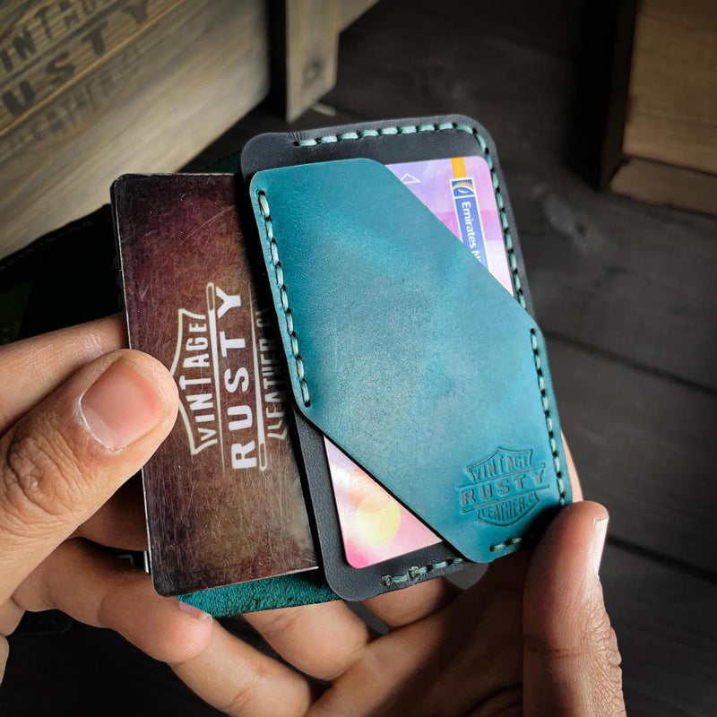 Diamond wallet - Cow pull-up leather