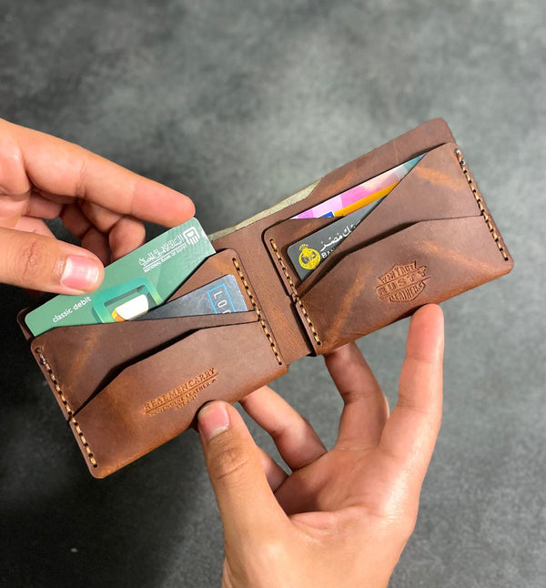 Enfold wallet - “Cow Pull up leather”