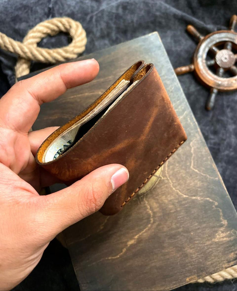 Jack-wallet Cow pull up leather