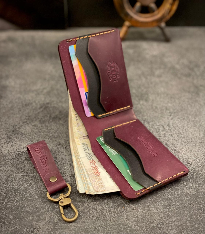 Claw wallet - “Cow pull-up leather”