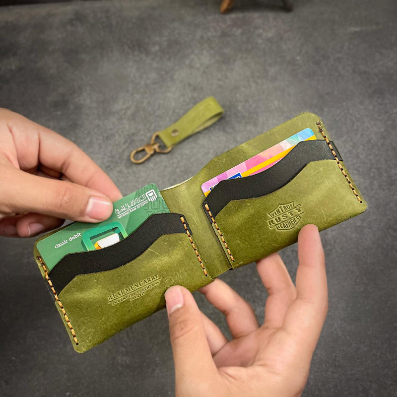 Claw wallet - “Cow pull-up leather”