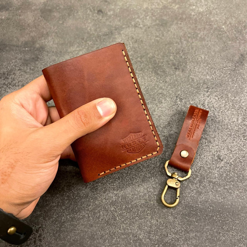 Trifold wallet “Cow pull-up leather”