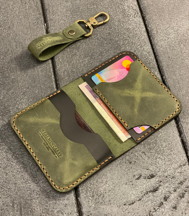 Frank wallet- cow pull-up leather + free medal 🎁