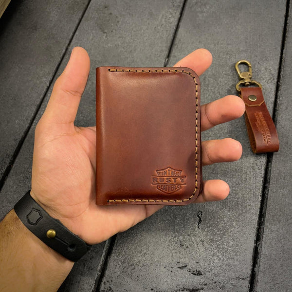 Frank wallet- cow pull-up leather + free medal 🎁