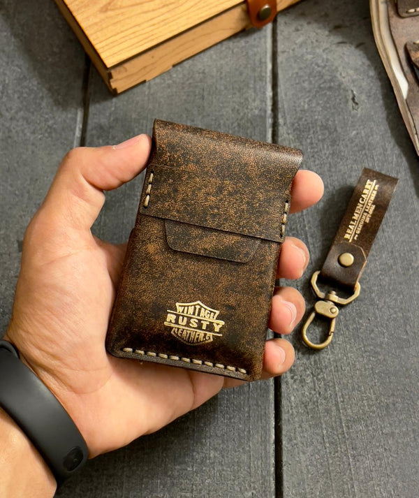 military drug flap mini “cow leather “