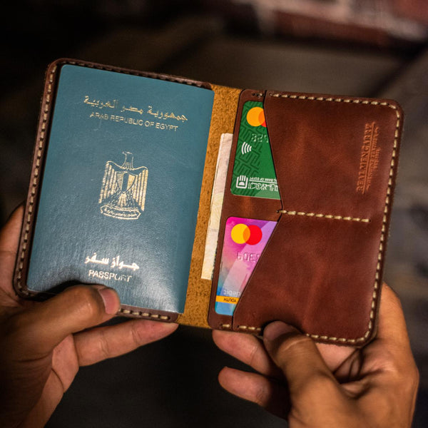 Passport holder + free medal “cow leather “