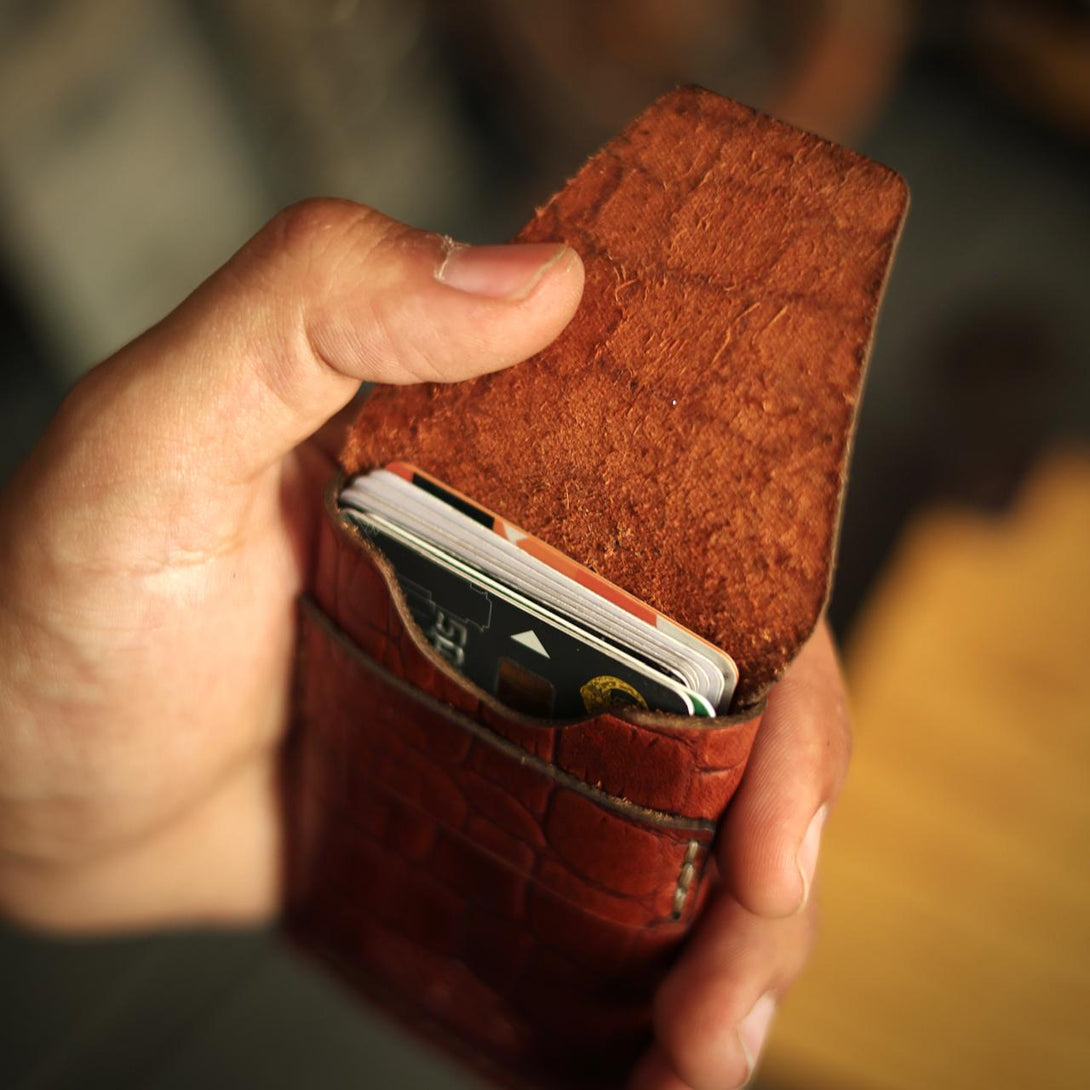 Croco Elegant box “Cow pullup leather “ – Rusty leather c