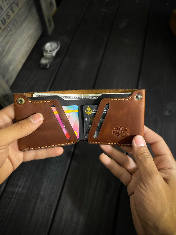 Jack-wallet “Cow pull up leather”