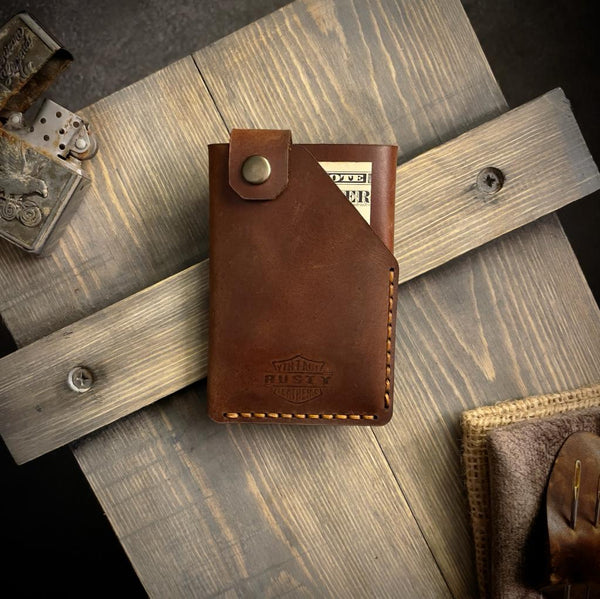 Smart card-clip - “Cow-Pull up leather”