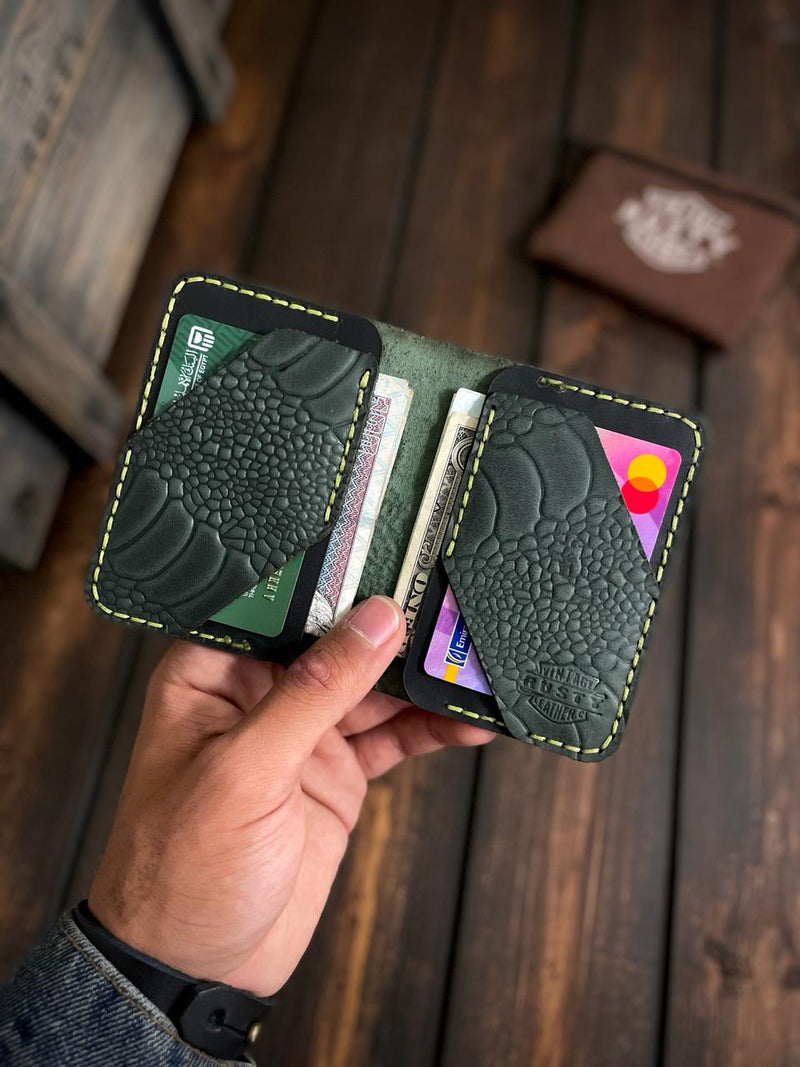 ~Legendary~ Diamond wallet ✨ - printed Cow pull-up leather