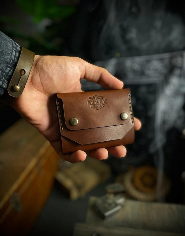 Retro wallet - “Cow-Pull up leather”