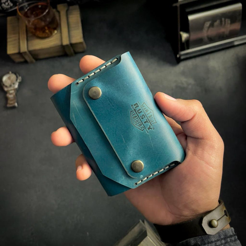 Retro wallet - “Cow-Pull up leather”