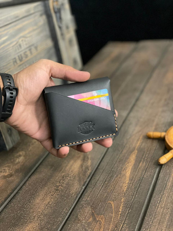 De-fold Wallet - “Cow pull-up Leather”