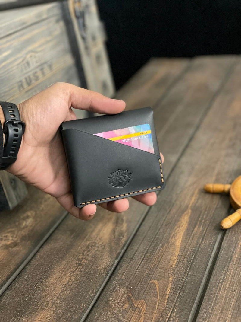 De-fold Wallet - Cow pull-up Leather