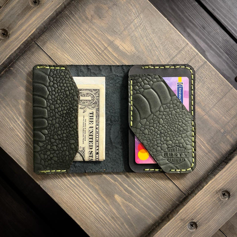 Crazy Cash wallet ✨- printed Cow pullup leather