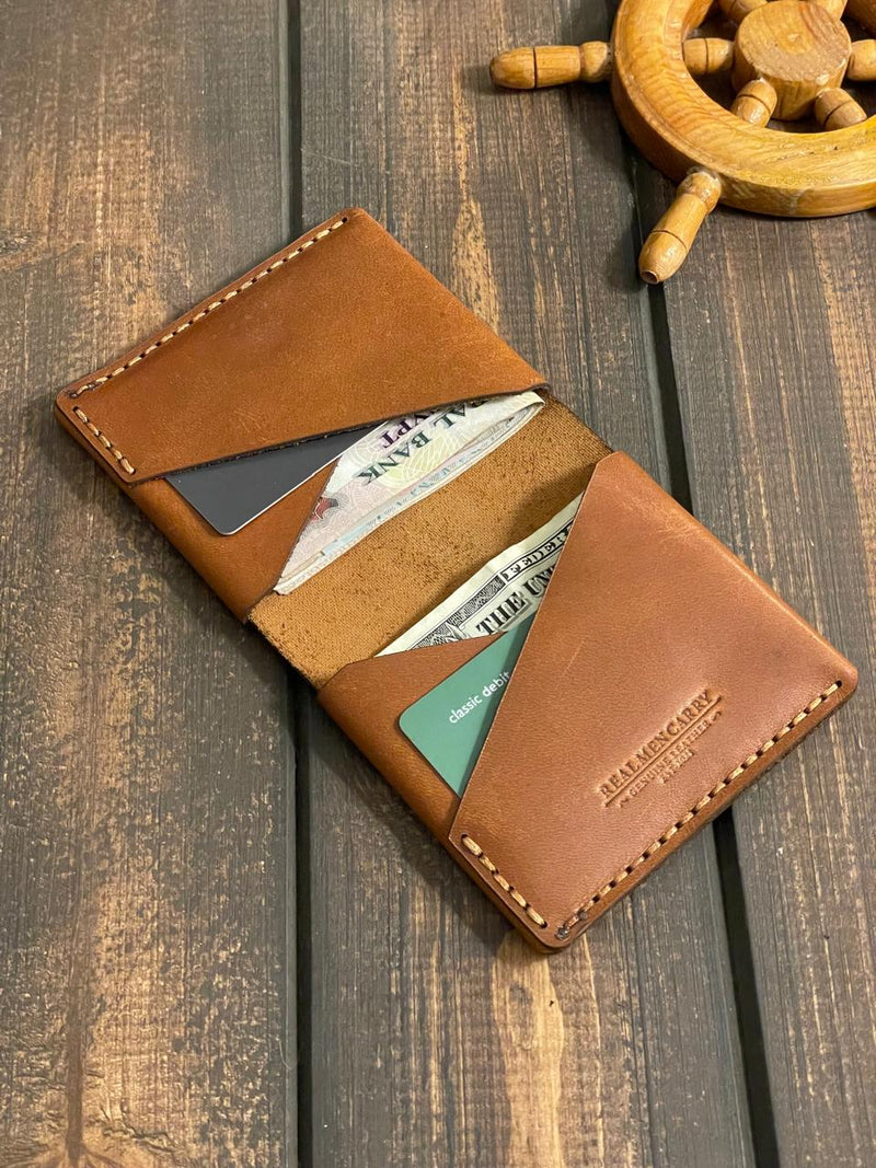 De-fold Wallet - Cow pull-up Leather