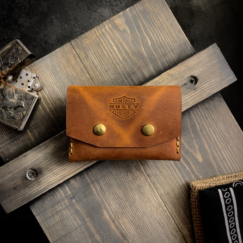 Mad wallet Cow Pull up leather Rusty leather c