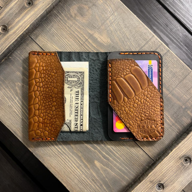 Crazy Cash wallet ✨- printed Cow pullup leather