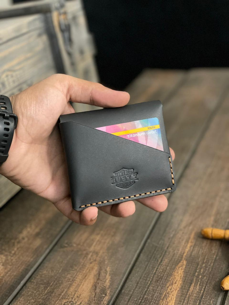 De-fold Wallet - Cow pull-up Leather