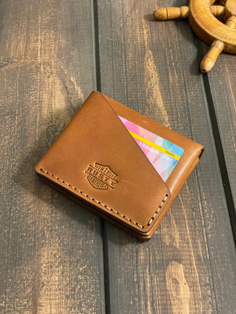 De-fold Wallet - Cow pull-up Leather