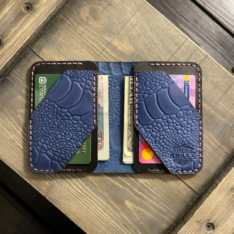 ~Legendary~ Diamond wallet ✨ - printed Cow pull-up leather