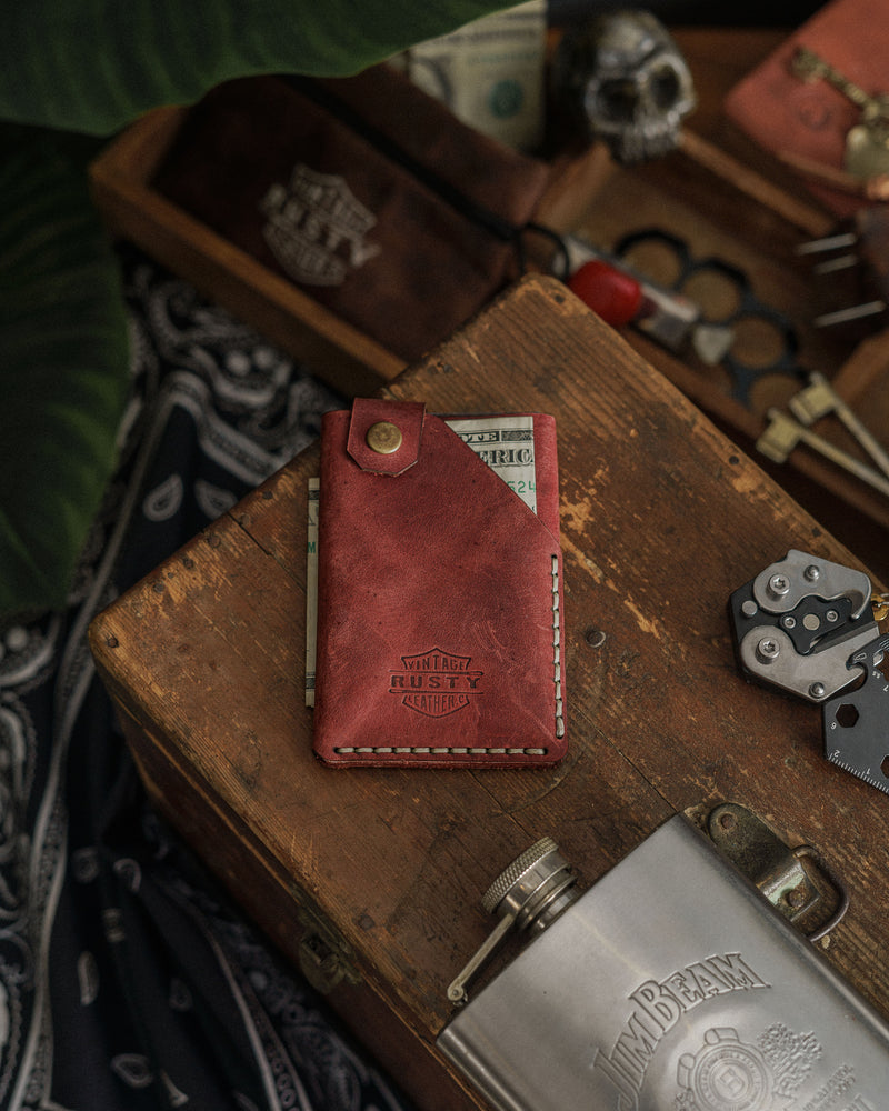 Smart card-clip - “Cow-Pull up leather”